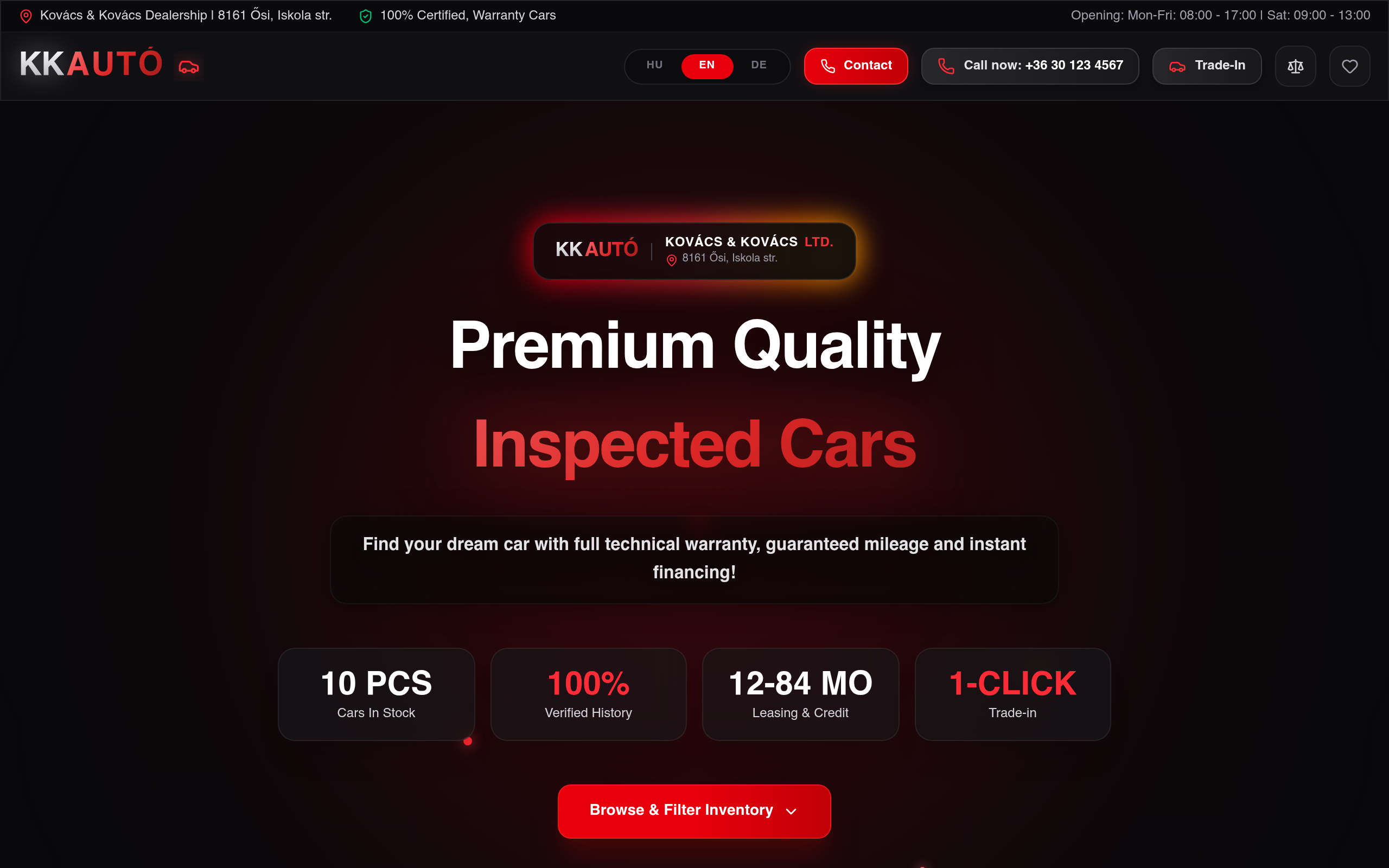 Screenshot of KK AUTO
