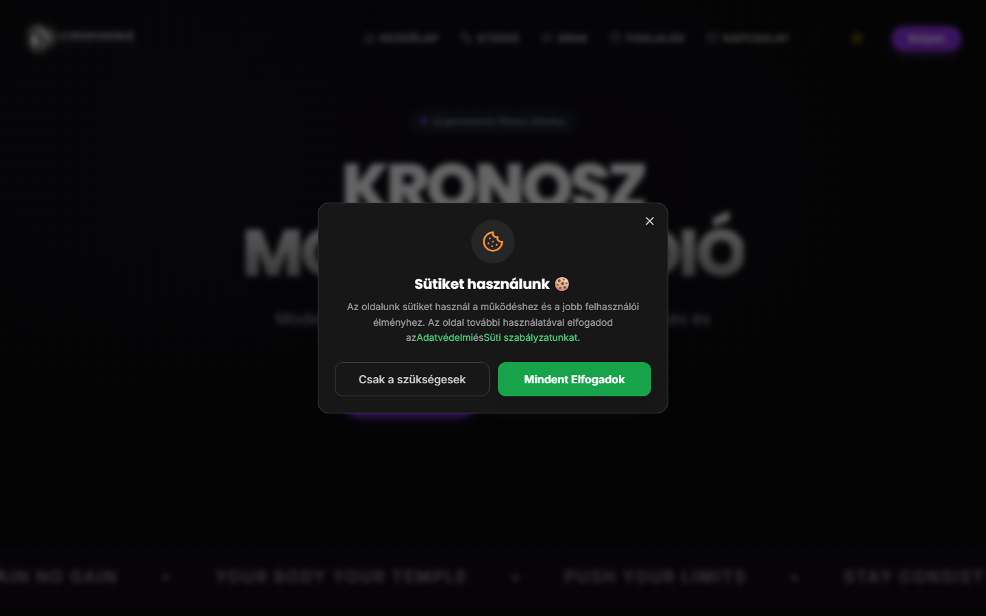 Screenshot of Kronosz Mozgásstúdió