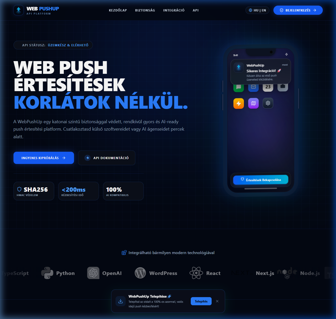 WebPushUp Platform